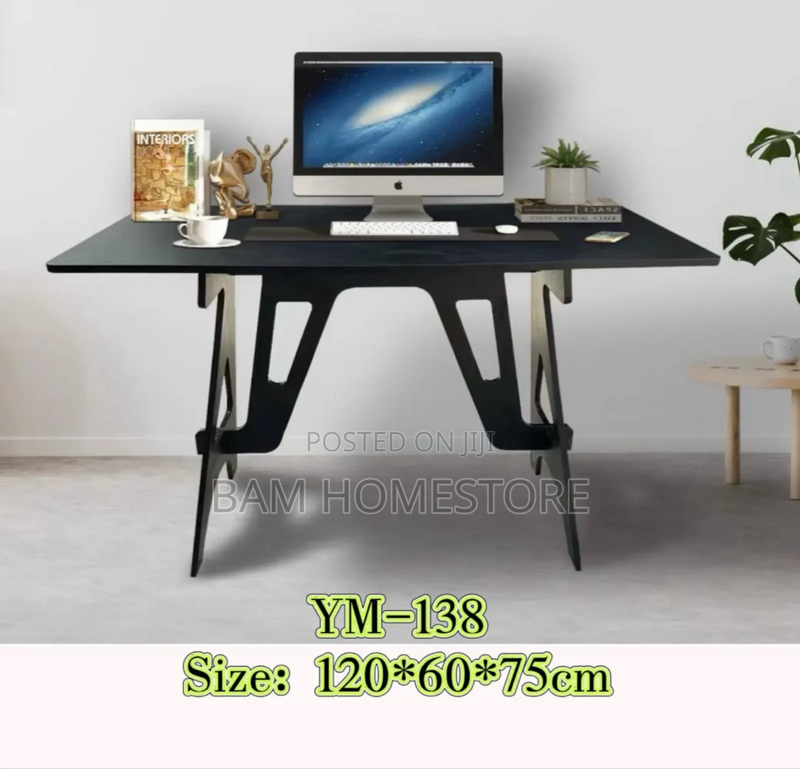 Sleek Modern Office Study Desk – Large Worksurface (Ym-138)