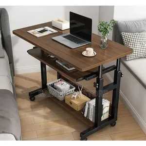Compact Adjustable Mobile Computer Desk With Keyboard Tray