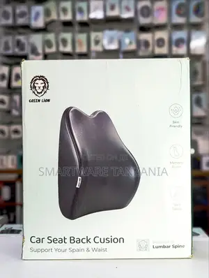 Green Lion Car Seat Lumbar Cushion Memory Foam Back Support Black