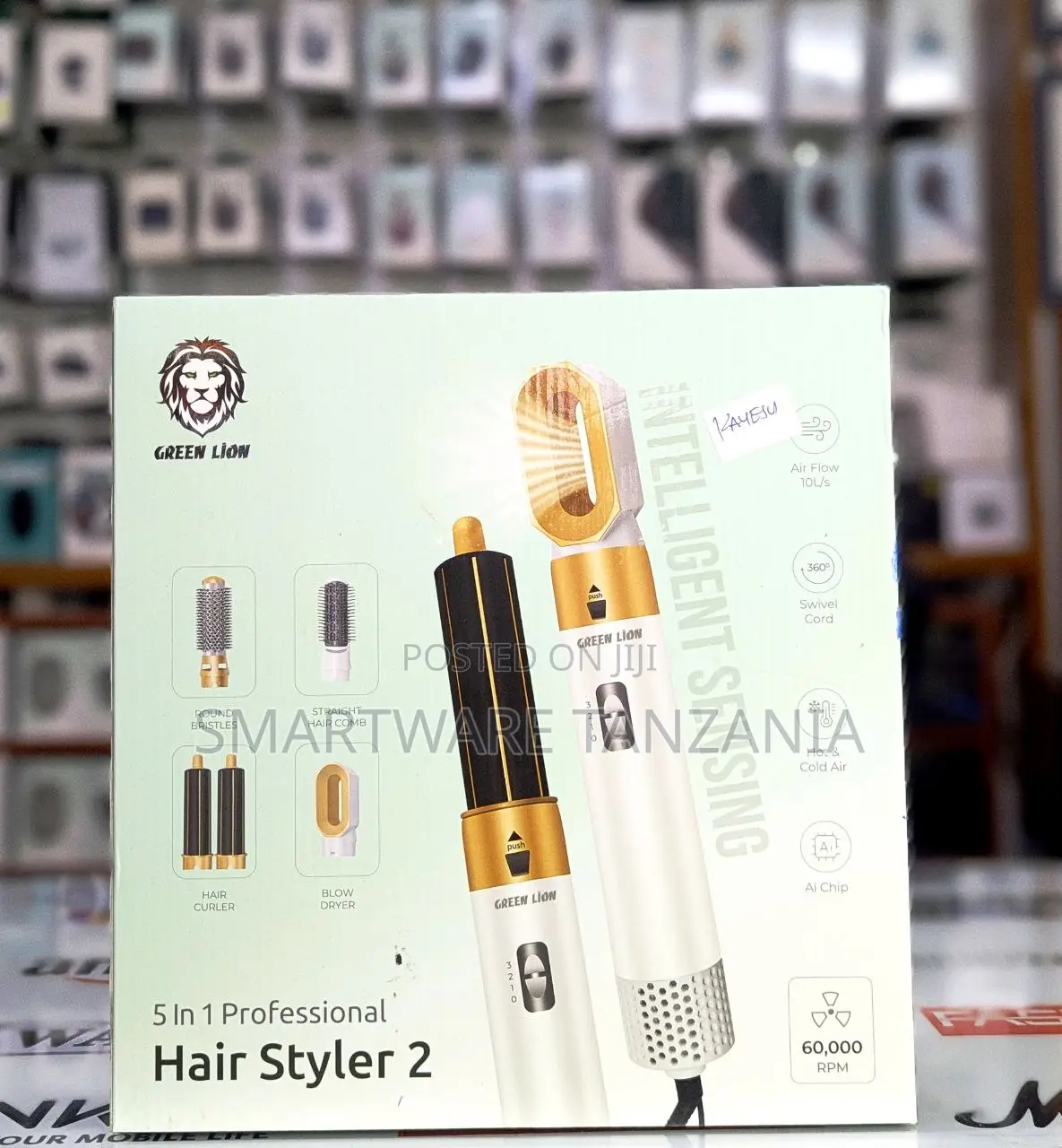 Green Lion 5-in-1 Professional Hair Styler Ai Chip Hot Cold Air