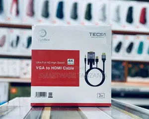 Tecsa Magnifico Vga To Hdmi Cable Ultra Hd High Speed 2m With Audio