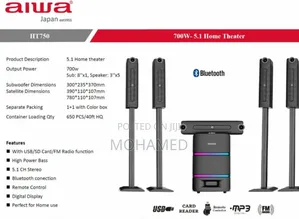 Aiwa Sound Bar Watts 700 From Japan