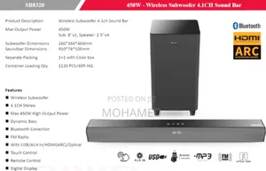 Aiwa Sound Bar Wireless 450 Watts From Japan