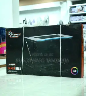 Porodo Gaming Pdx544 Rgb Led Gamer Desk With Large Mousepad Surface