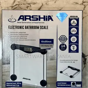Arshia As2203-1102 Bathroom Scale 180kg Tempered Glass LCD Display