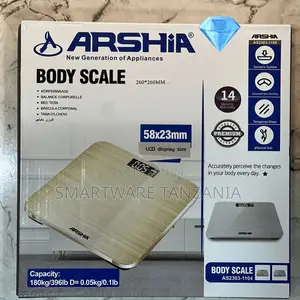 Arshia As2303-1104 Digital Body Scale 180kg Wood Finish Lcd Display