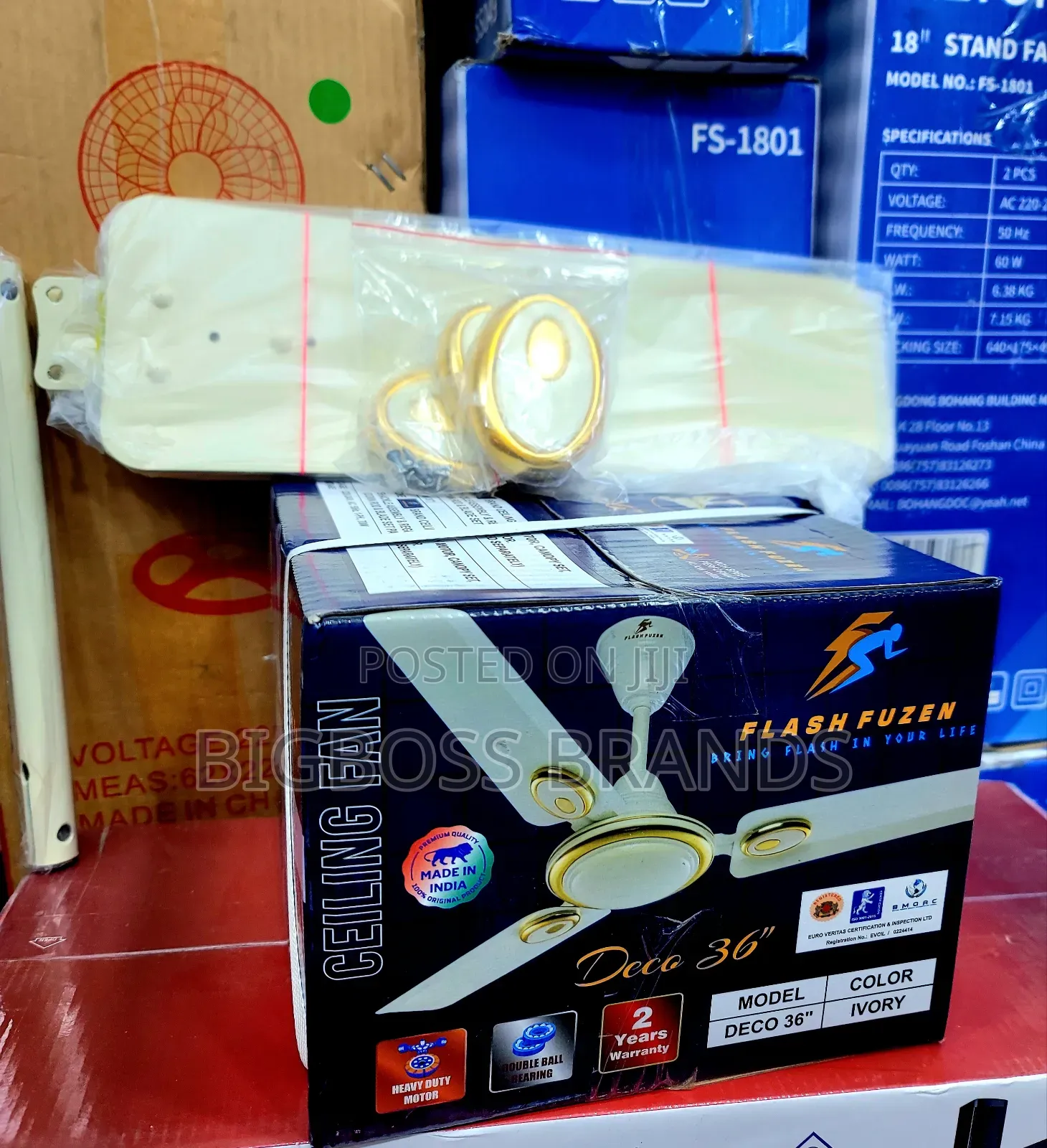 Flash Fuzen Ceiling Fan 36 Size