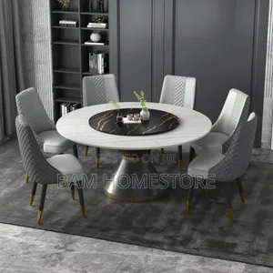 Diamond-Quilted Dining Chairs | Gray White Two-Tone Design
