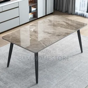 Large Grey Marble Dining Table W160cm X D90cm | Modern Centerpiece