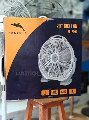 Dolphin 20" Electrical Corded Box Fan Up and Down Oscillation Feature