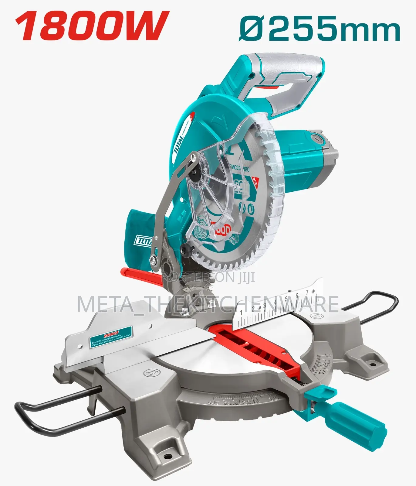 Total Mitre Saw 2400w, 5000rpm, 305mm Blade, Double Belt Transmission