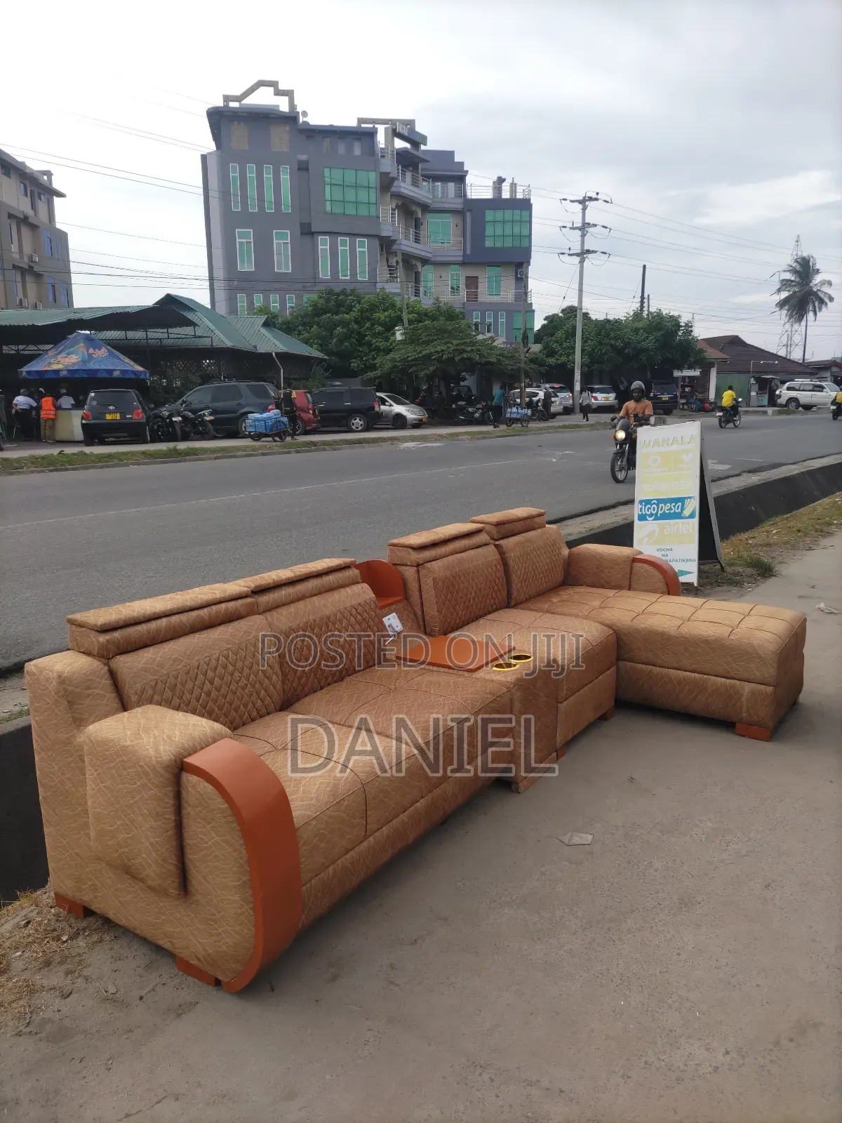 Sofa Set L Shape Rangi Ya Brown