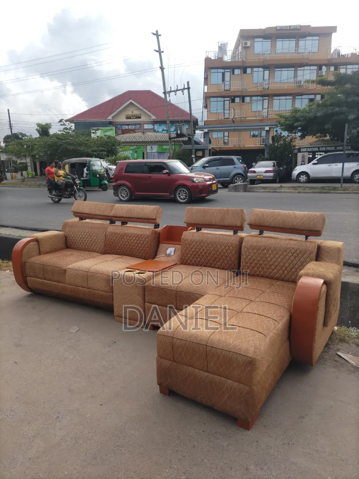Sofa Set L Shape Rangi Ya Brown