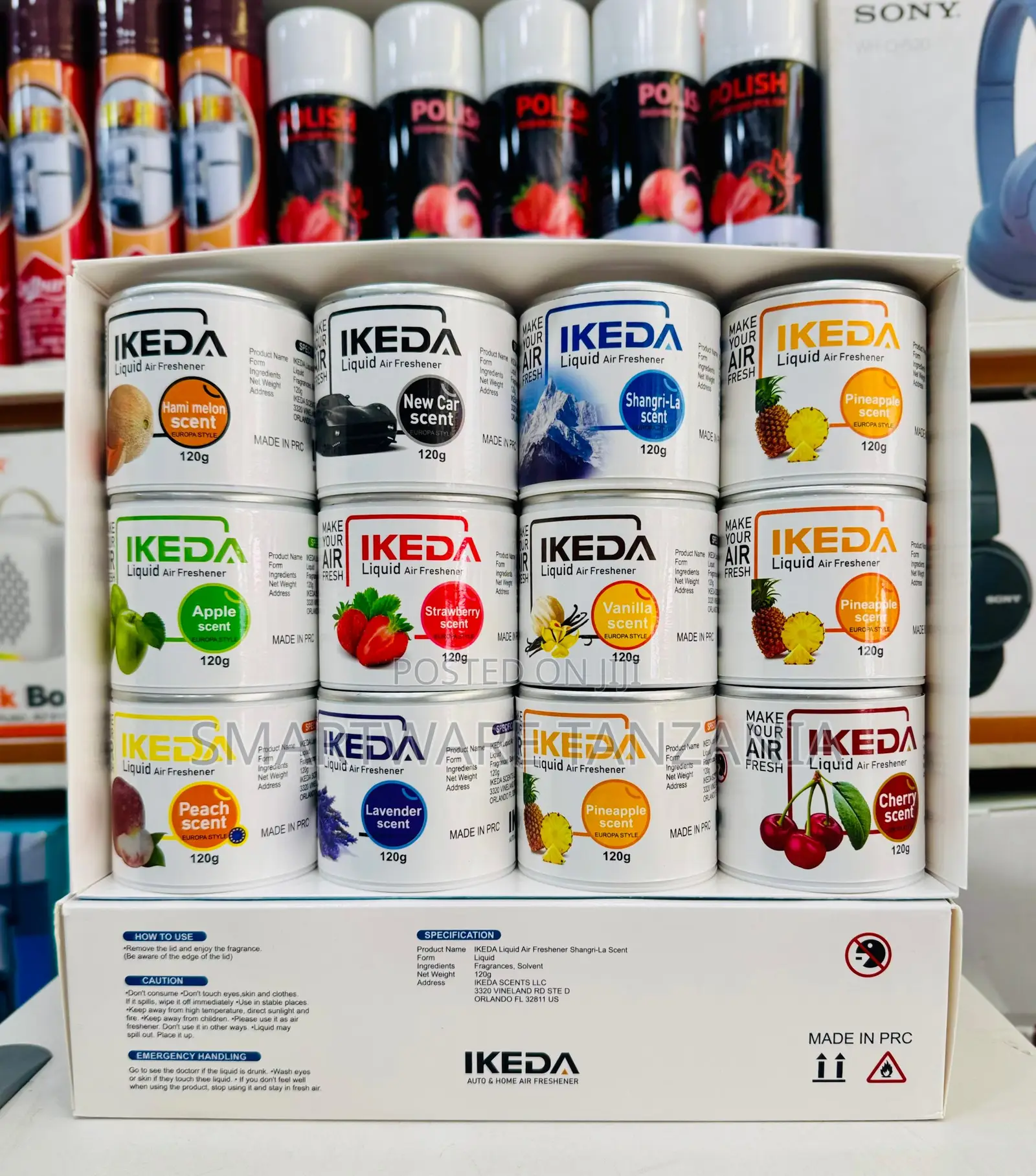 Ikeda Liquid Air Freshener 120g Can for Car Home Office Fresh Scent