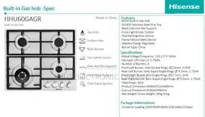 Hisense 60 X 60 Bult-in Gas Cooker*
*Model Hhu60gagr*