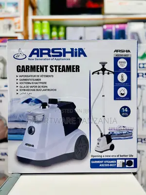 Arshia Garment Steamer 2200w Professional Standing White With Wheel