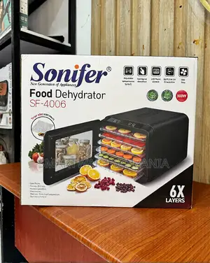 Sonifer Food Dehydrator Sf-4006 Digital 6 Tray 500w Fruit Dryer