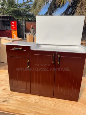 Kitchen Cabinet Milango Mitatu Ya Kutumia Jiko La Plates Mbili