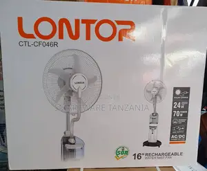 Lontor 16" Rechargeable Water Mist Fan Ac/Dc 24h Solar Charge