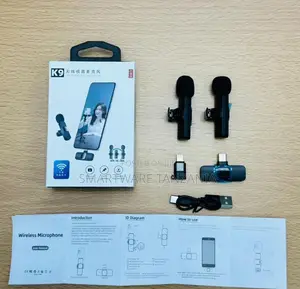 Wireless Lavalier Microphone Dual Mic Set iPhone Android