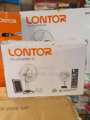 Lontor Solar Rechargeable Table Fan 12" Ctl-cf025sp-12 32h