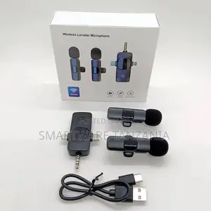 Wireless Lavalier Mic Dual Transmitter iPhone Android System