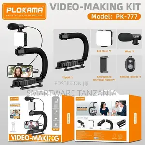 Plokama Pk-777 Smartphone Video Kit Led Light Mic Stabilizer
