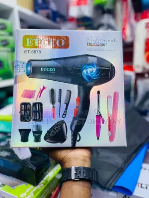 Etceo Et-5878 Professional Hair Dryer Set for Drying and Styling Hair