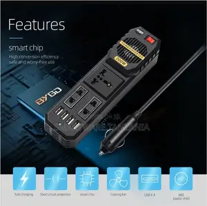 Efficient 200w Travel Power Inverter With Ac Outlets And Usb Charging