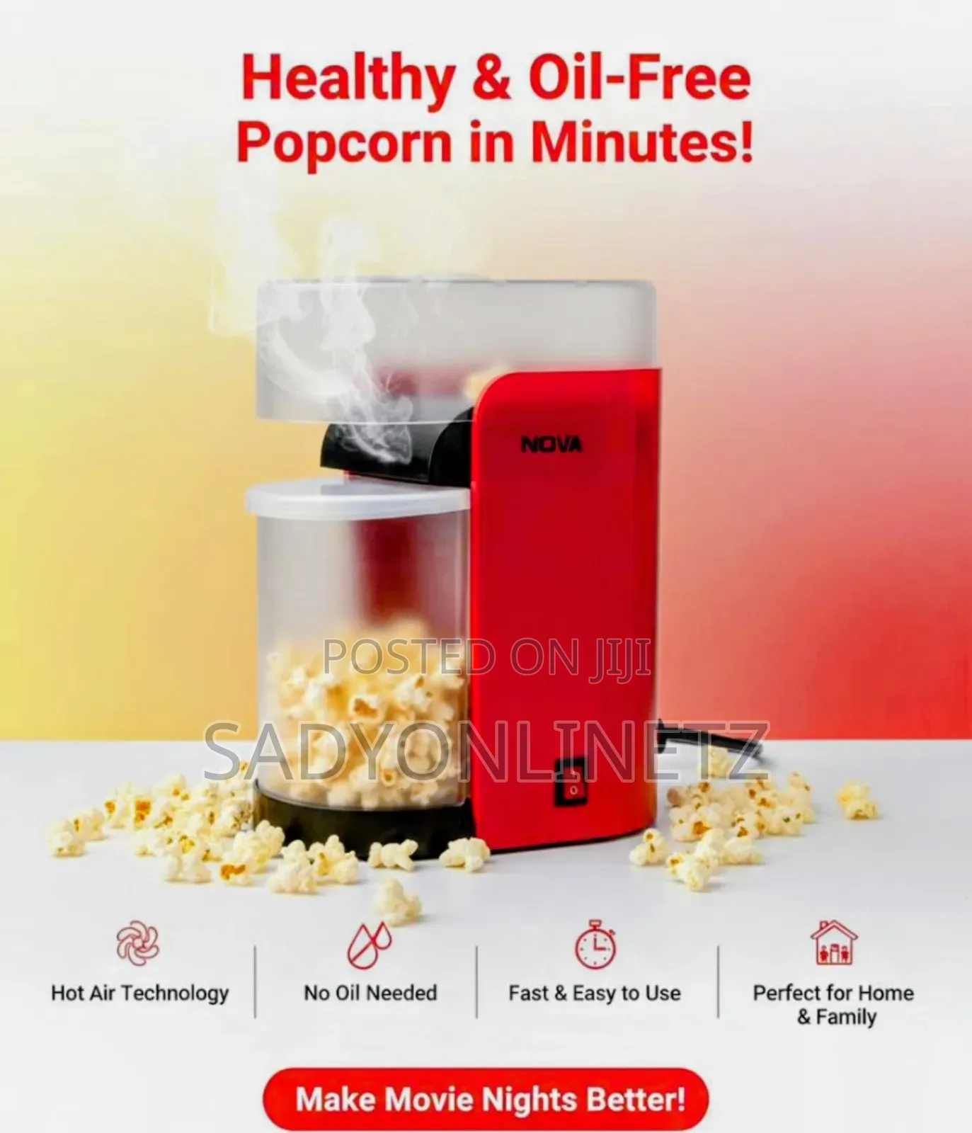 Hot Air Popcorn Maker