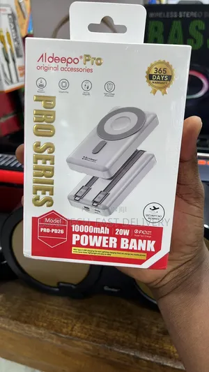Aldeepo Pro 10000mah Power Bank + Type-C and Lightning Charging Lines