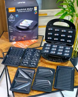 Raf 6-in-1 Sandwich Maker With Interchangeable Plates - 750w