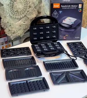 Raf Multi-function Sandwich Maker 750w With 6 Cooking Plates Set