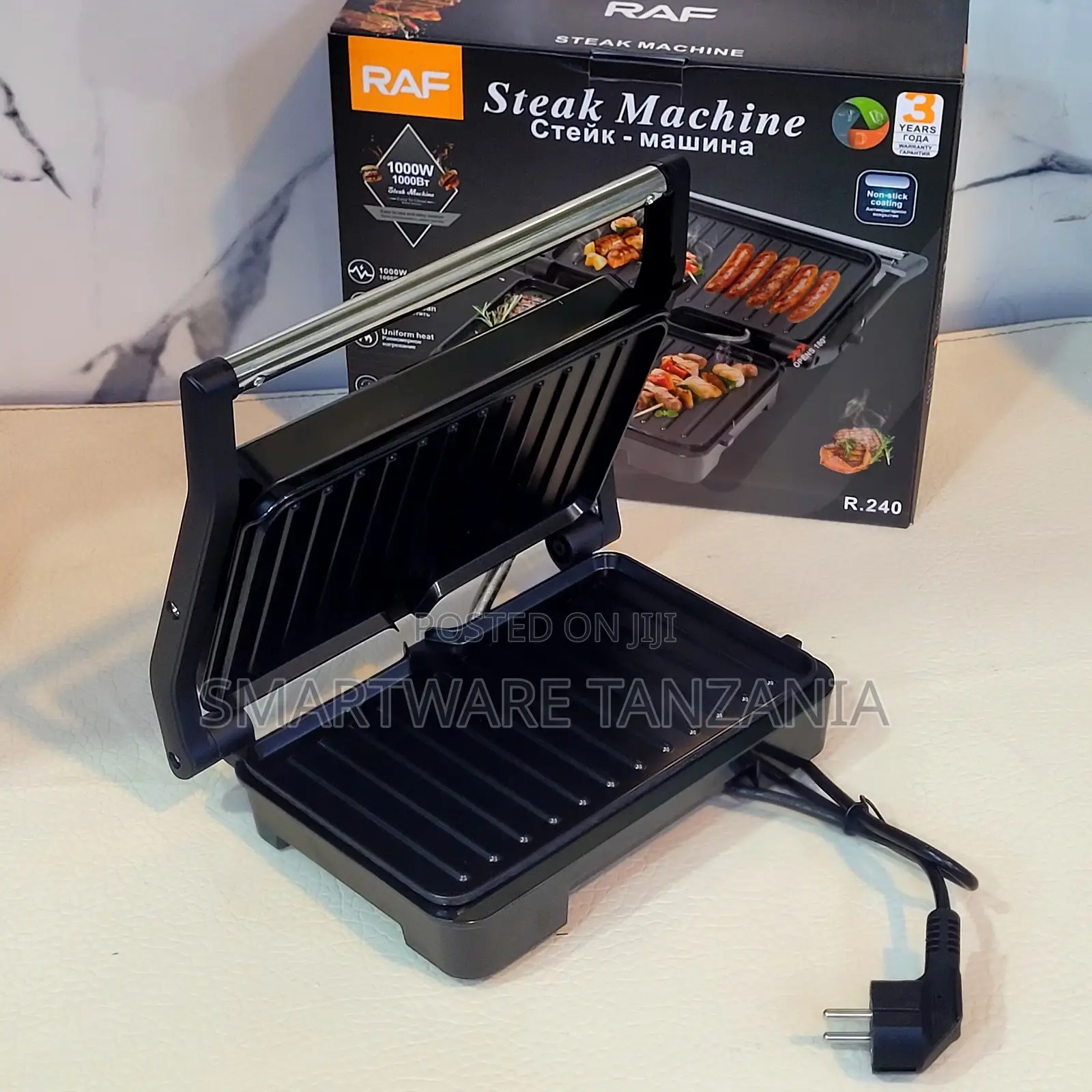 Raf Steak Machine 1000w Electric Grill Press Model R.240 Black