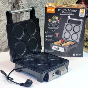 Raf 1600w Waffle Maker With 4 Large Round Non-stick Plates