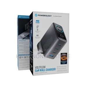 Powerology Voltflow Gan Wall Charger Pd 140w - Black