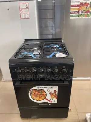 Wespoint Cooker Model 5531b, Black Size: 50x55cm 3plate Gass + 1 Umeme