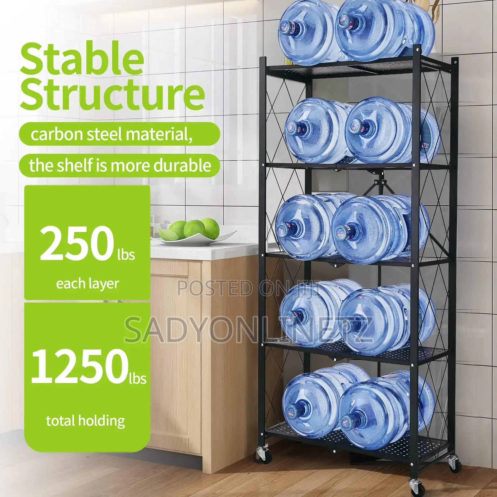 Foldable Storage Rack/Shelves 5layers