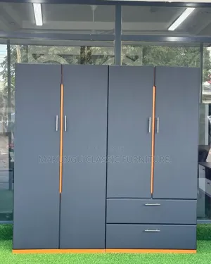 Wardrobe Ya Milango Minne Rangi Ni Grey