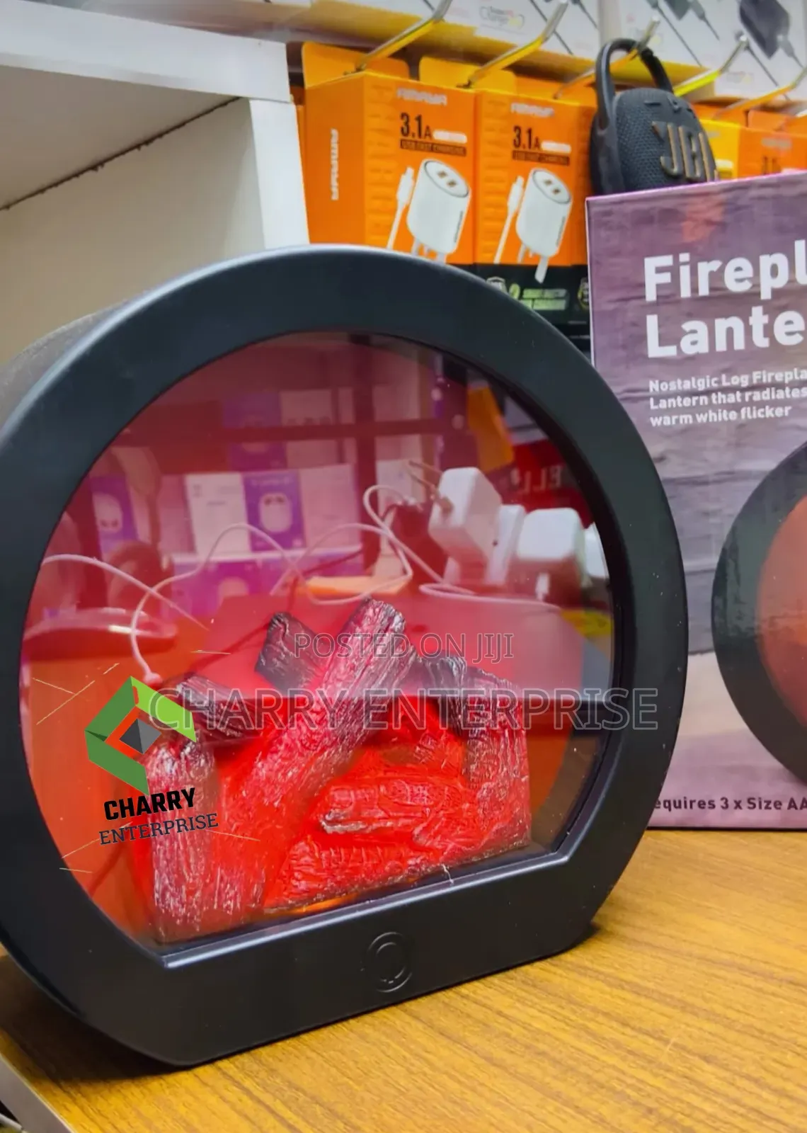 Classic Led Fireplace Semicircle 20cm Haibadili Rangi Inatumia Battery