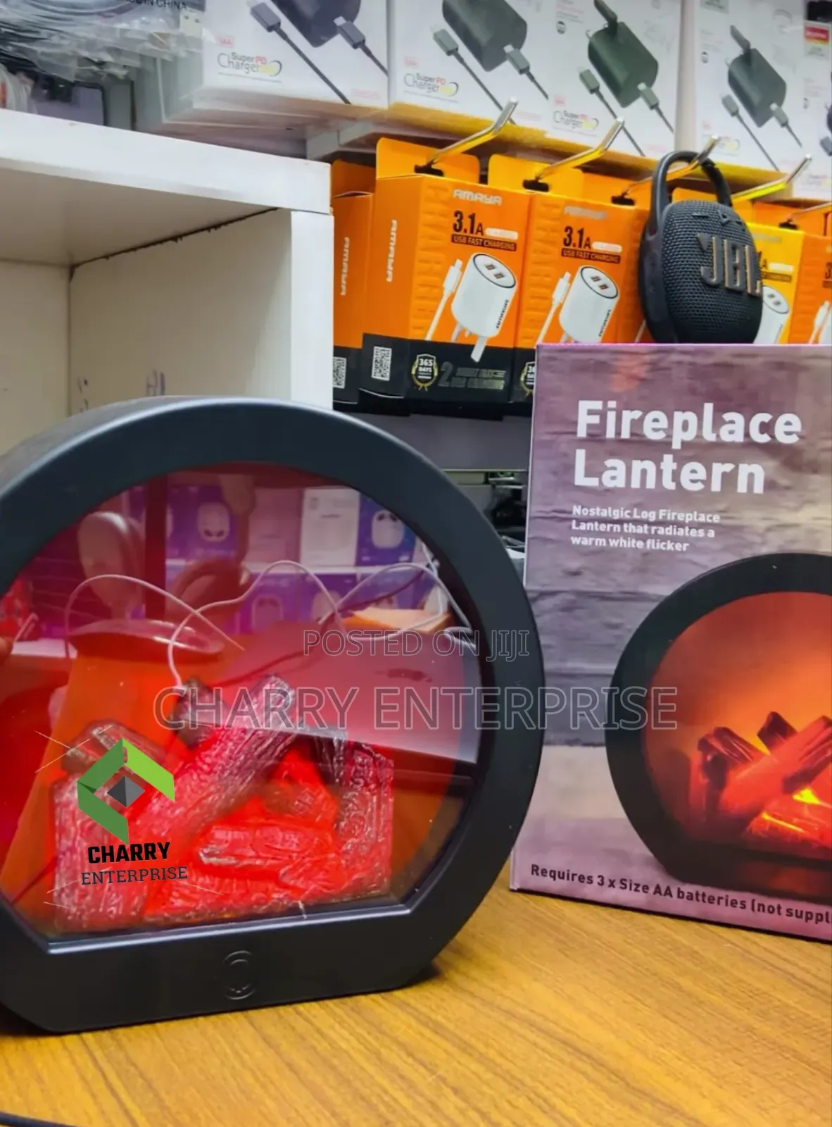 Classic Led Fireplace Semicircle 20cm Haibadili Rangi Inatumia Battery