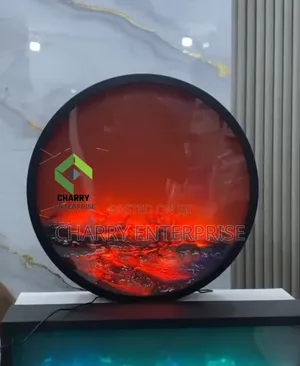Classic Led Fireplace Round 45cm Haibadili Rangi