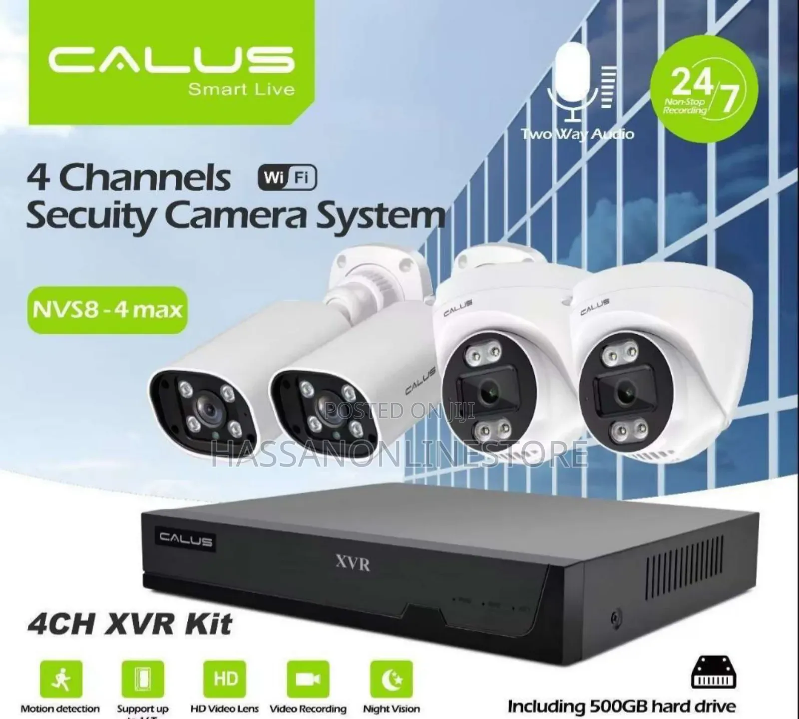 Calus Nvs8-4 Max 4-Channel Wi-Fi Security Camera System