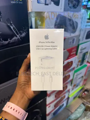 Apple 35w Dual Usb-C Port Power Adapter and a Usb-C to Lightning Cable