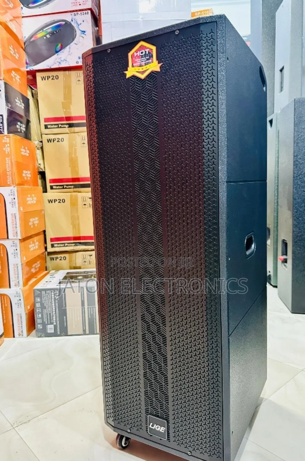 Lige-220 Big Power Rechargeable Speaker 2mic 15inches