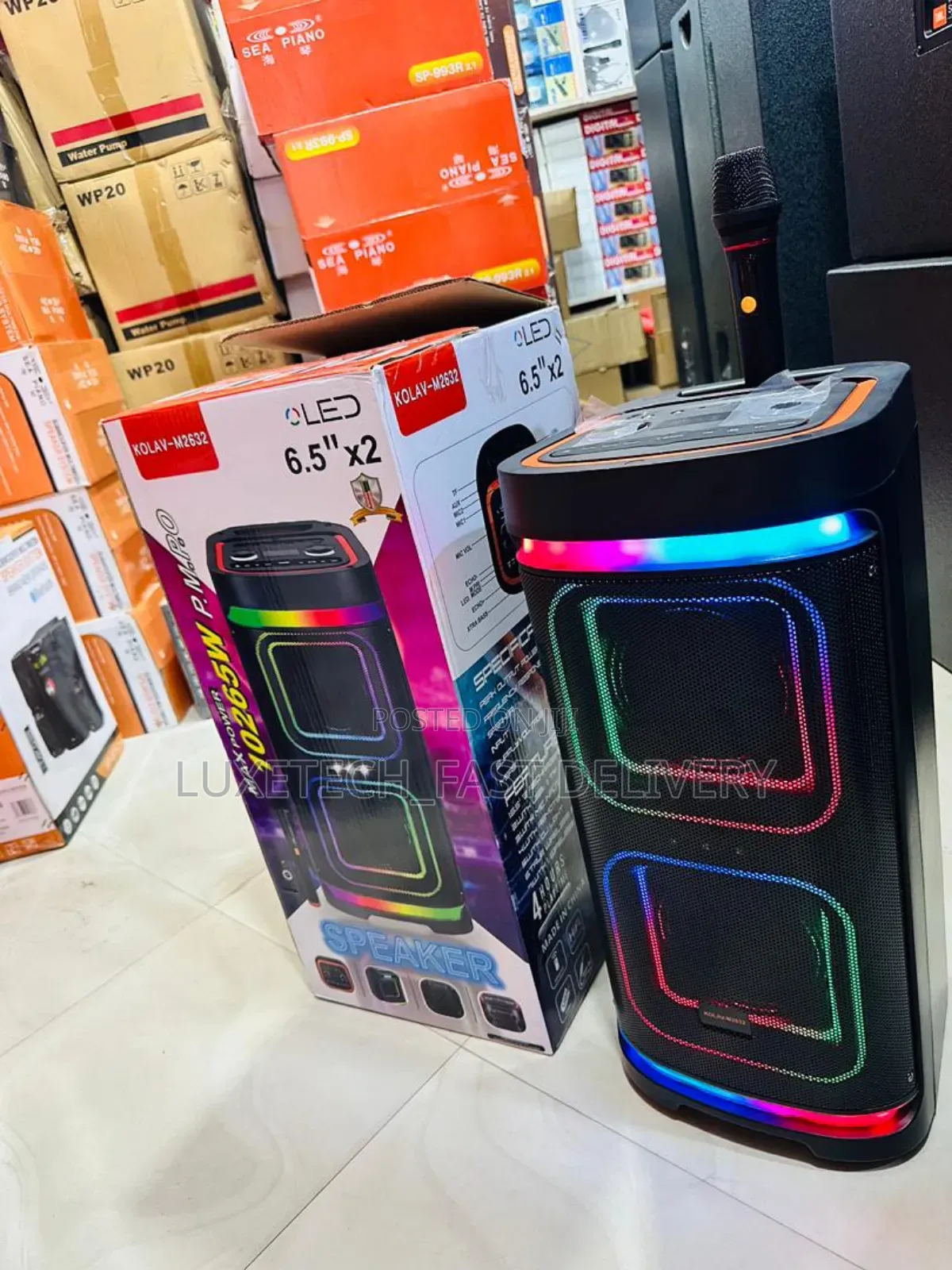 Kolav-M2632 Portable Bluetooth Speaker With 1 Wireless Mic