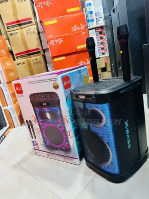 Ailiang X-Bass Al-838 Portable Bluetooth Speaker With 2 Wireless Mic