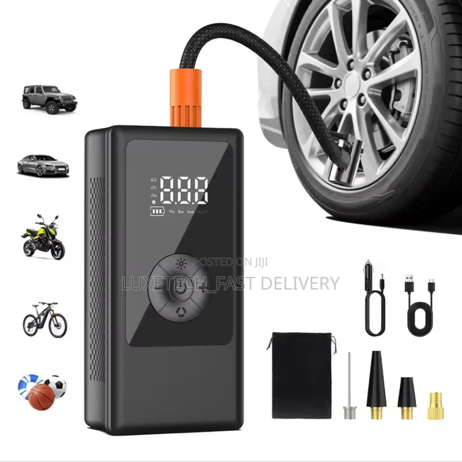 Portable Tire Inflator 150 Psi – Digital Cordless Air Compressor