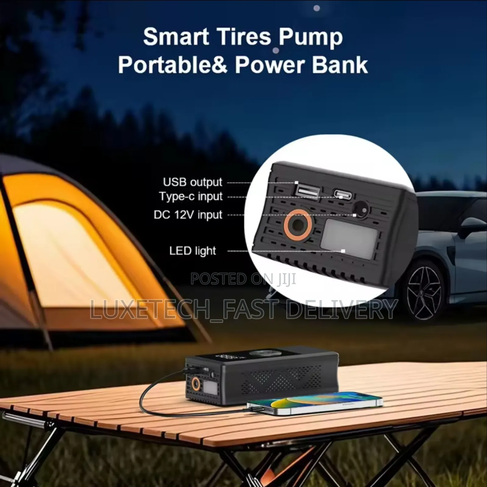 Portable Tire Inflator 150 Psi – Digital Cordless Air Compressor