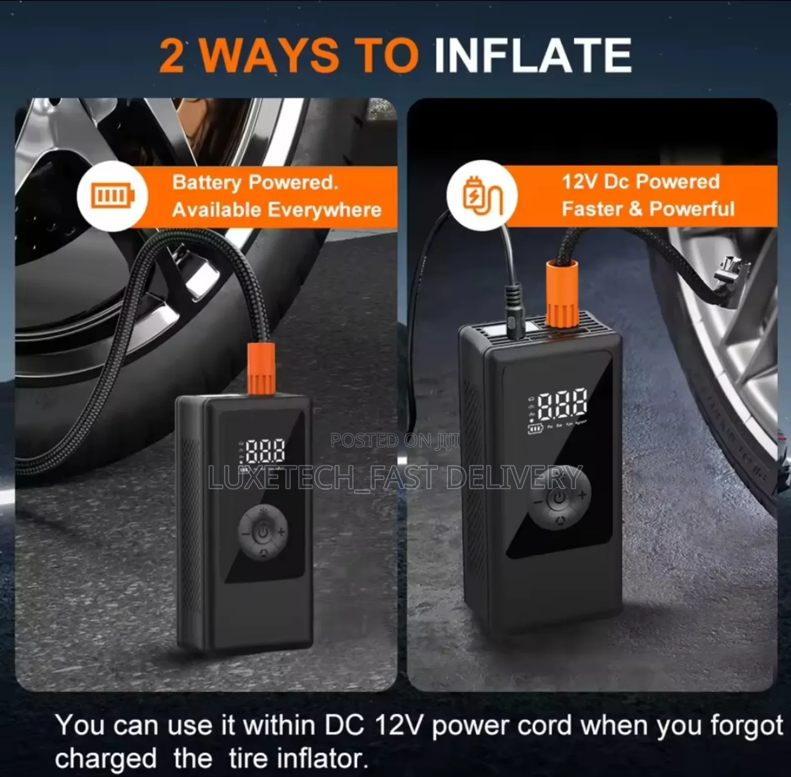 Portable Tire Inflator 150 Psi – Digital Cordless Air Compressor